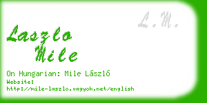 laszlo mile business card